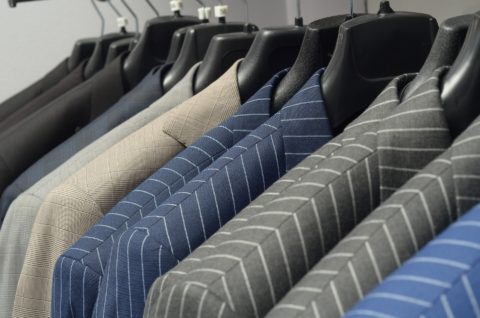suits on rack