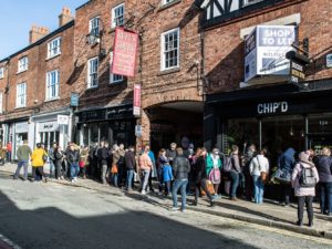Queues dominate Northgate Street for artisan chippy opening