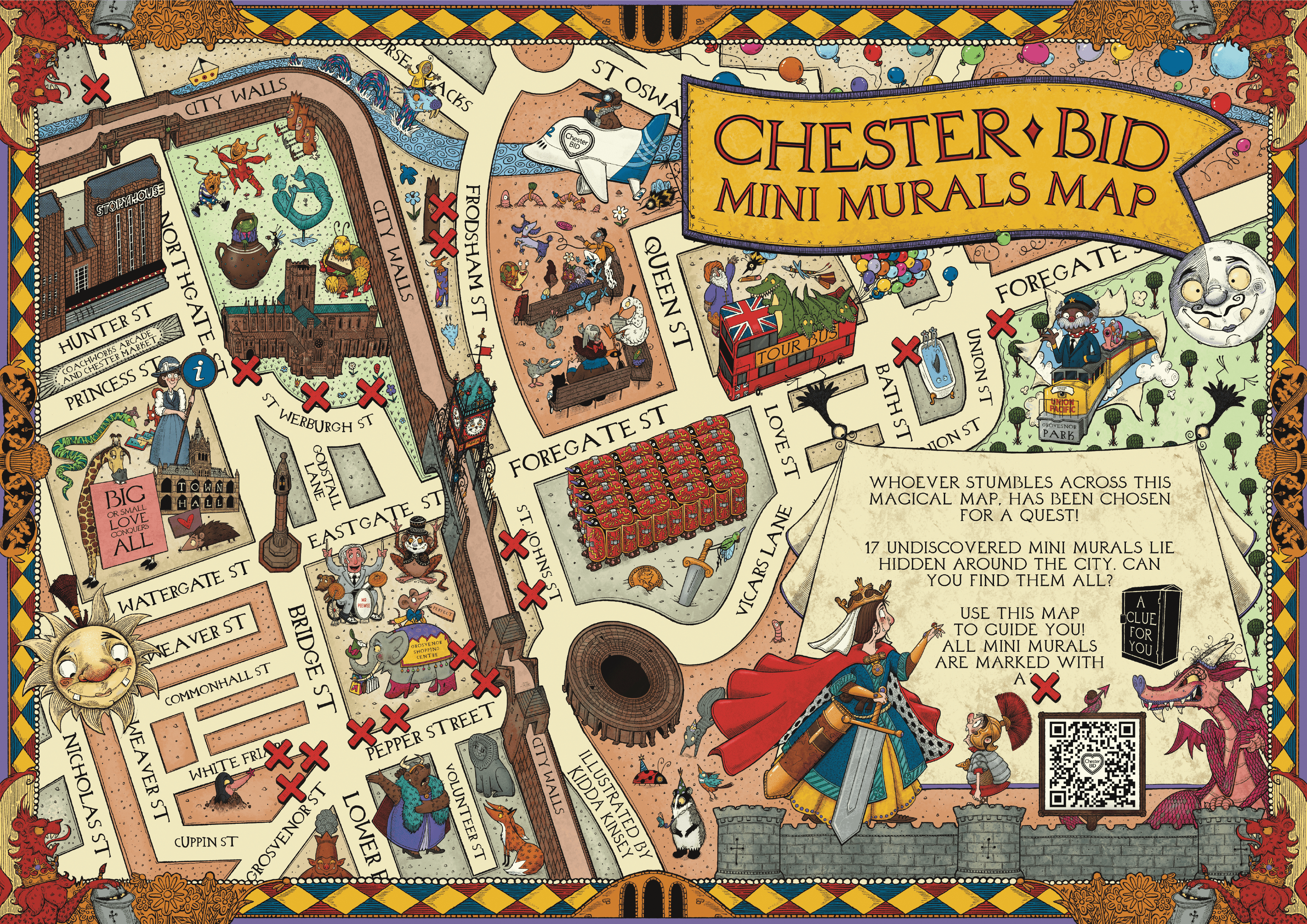 Chester BID Mini Murals Map