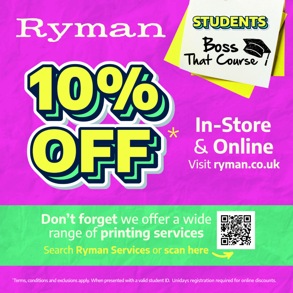 Ryman 10% student Discount