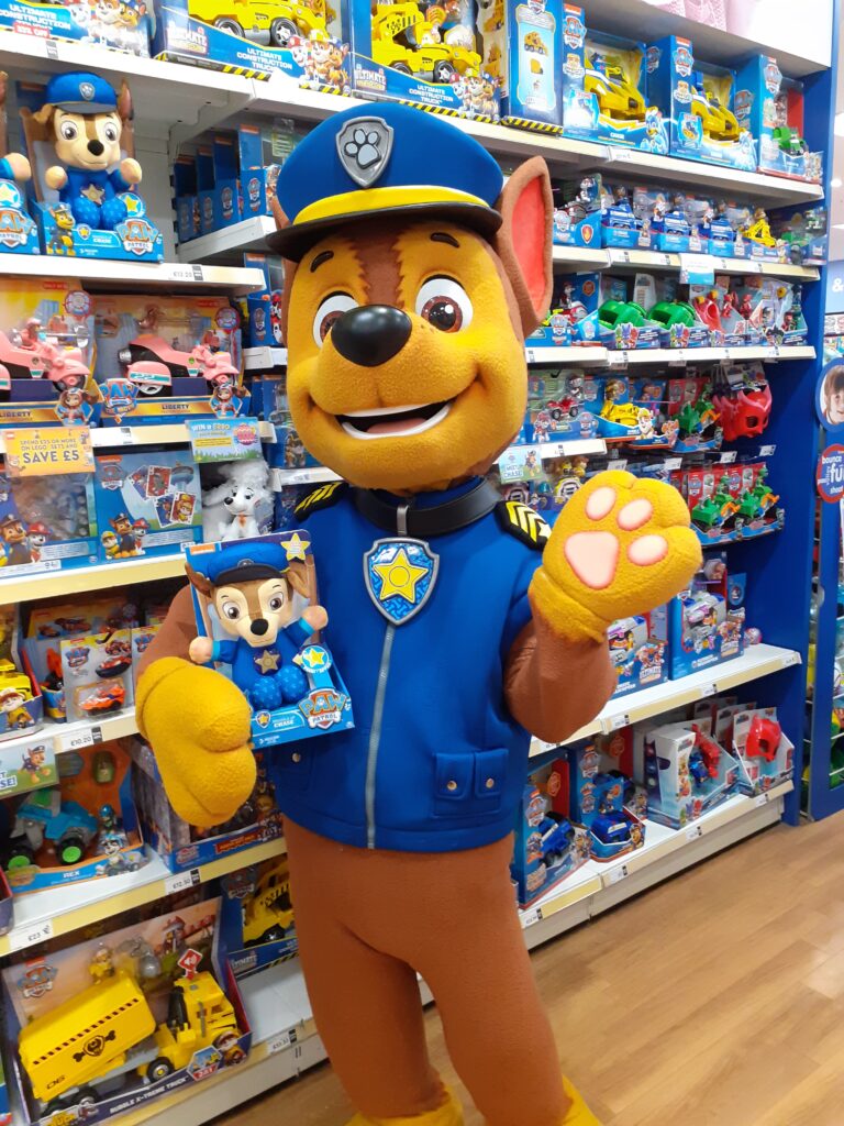 meet Chase from Paw Patrol in Chester at The entertainer